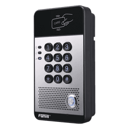 Audio Portero IP con 2 líneas SIP, relevador integrado, teclado numérico y lectora de tarjetas RFID para control de acceso, PoE