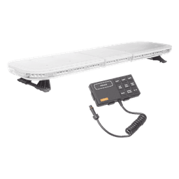 Barra de luces de 47" rojo/azul, 88 LED, con control de tráfico en color ámbar, ideal para equipar unidades de seguridad publica