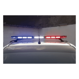 Barra de luces de 47" rojo/azul, 88 LED, con control de tráfico en color ámbar, ideal para equipar unidades de seguridad publica