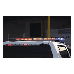 Barra de luces de 47" rojo/azul, 88 LED, con control de tráfico en color ámbar, ideal para equipar unidades de seguridad publica