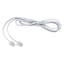 Cable Telefónico RJ11, Plano, Color Blanco, 1.5 Metros (4.92 Pies)