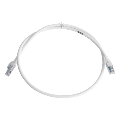 Patch Cord Z-MAX Cat6A S/FTP, CM/LS0H, 0.91 Metros (3 Pies), Color Blanco