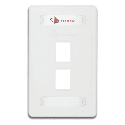 Placa de Pared Modular 10G MAX de 2 Salidas, Color Blanco