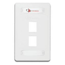 Placa de Pared Modular 10G MAX de 2 Salidas, Color Blanco