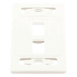 Placa de Pared Modular 10G MAX de 2 Salidas, Color Blanco