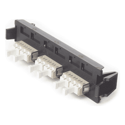 Placa Acopladora de Fibra Óptica Quick-Pack, Con 3 Conectores LC Quad (12 Fibras), Para Fibra Multimodo, Beige