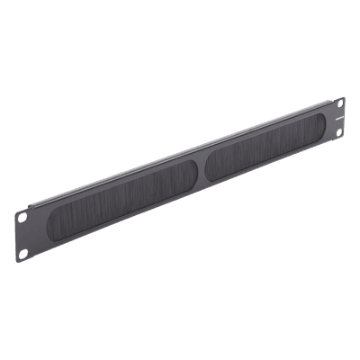 Tapa Ciega para Rack de 19in, Tipo Cepillo de Nylon, para Paso de Cables y Mejor Manejo Térmico, Color Negro, 1UR