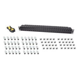 Patch Panel UTP Z-MAX de 48 Puertos, Precargado con Jacks Categoría 6, Plano, 1UR