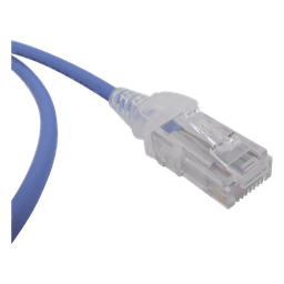Patch Cord MC6 Modular Cat6 UTP, CM/LS0H, 0.91 Metros (3 Pies), Color Azul, Diámetro Reducido (28AWG)