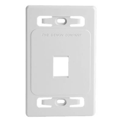 Placa de Pared Modular MAX, de 1 Salida, Color Blanco