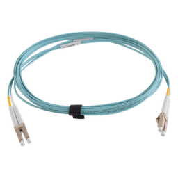 Jumper de Fibra Óptica Multimodo 50/125 XGLO OM4, LC-LC Duplex, OFNR, Color Aqua, 3 Metros (9.84 Pies)