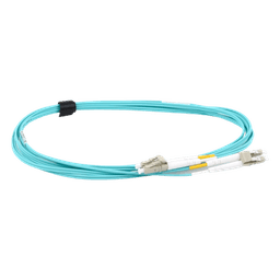 Jumper de Fibra Óptica Multimodo 50/125 XGLO OM4, LC-LC Duplex, OFNR, Color Aqua, 3 Metros (9.84 Pies)