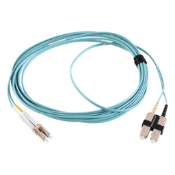 Jumper de Fibra Óptica Multimodo 50/125 XGLO OM3, LC-SC Duplex, OFNR, Color Aqua, 1 Metro (3.28 Pies)