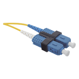 Jumper de Fibra Óptica Monomodo (OS2), XGLO, LC/UPC-SC/UPC Duplex, OFNR, Color Amarillo, 5 Metros (16.40 Pies)
