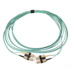 Jumper de Fibra Óptica Multimodo 50/125 OM3 XGLO, SC-SC Duplex, OFNR, Color Aqua, 5 Metros (16.40 Pies)