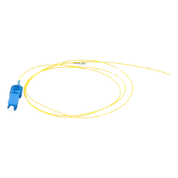 Pigtail de Fibra Óptica SC/UPC Simplex, Monomodo OS1/OS2 XGLO, OFNR, Color Amarillo, 1 Metro (3.28 Pies)