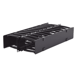 Organizador de Cable Horizontal RouteIT, Doble, Para Rack de 19in, 4in de profundidad, 2UR