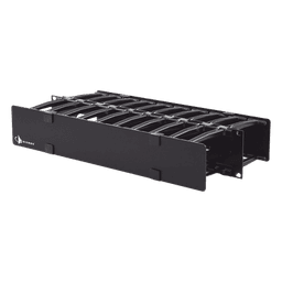 Organizador de Cable Horizontal RouteIT, Doble, Para Rack de 19in, 4in de profundidad, 2UR