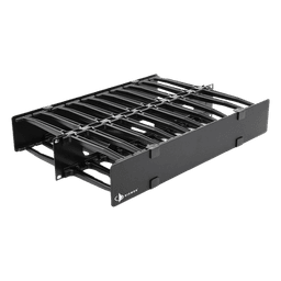 Organizador de Cable Horizontal RouteIT, Doble, Para Rack de 19in, 6in de profundidad, 2UR