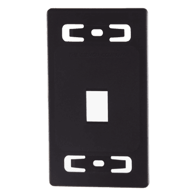 Placa de Pared Modular MAX, de 1 Salida, Color Negro