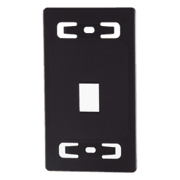 Placa de Pared Modular MAX, de 1 Salida, Color Negro