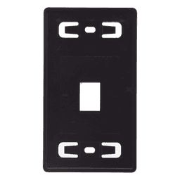 Placa de Pared Modular MAX, de 1 Salida, Color Negro