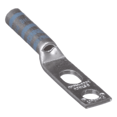 Zapata de compresión LCC6-14JAW-l para cal. 6 Awg, Doble barreno para tornillo prisionero de 1/4, 1 pz