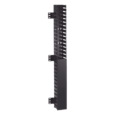 Organizador Vertical IN-Cabinet, Sencillo (Solo Frontal), Para Uso Con Gabinetes Panduit, Montaje Frontal en Riel de Rack, 40 UR, 2.25 in de Ancho, Color Negro