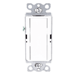 Apagador de pared Claro unipolar tipo paleta, 15 A, 120/277 V, para cargas generales de iluminación y motores, color blanco brillante