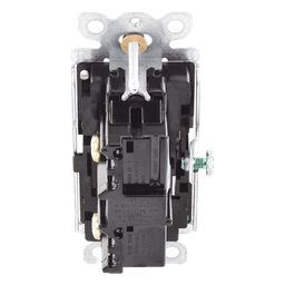 Apagador de pared Claro unipolar tipo paleta, 15 A, 120/277 V, para cargas generales de iluminación y motores, color blanco brillante