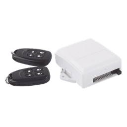 Receptor universal 433 MHz con dos controles remotos y salidas relay compatible con múltiples paneles de alarma
