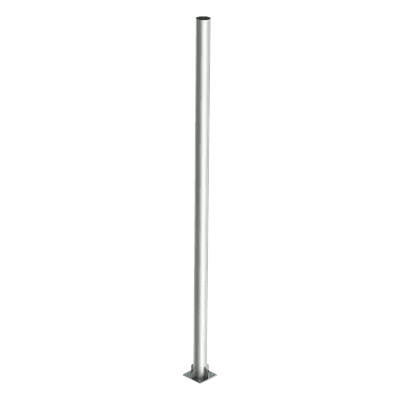 Poste de Acero Galvanizado para Videovigilancia, 1.5 m de altura.