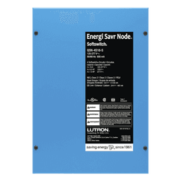 Controlador de iluminación Energi Savr Node con Softswitch, 4 zonas de conmutación de 16 A por canal, 120-277 V, montaje en superficie, para sistemas QS