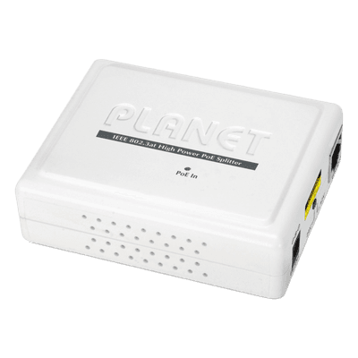 Divisor de Voltaje PoE 802.3at a 12/24 Vcc, Puerto Gigabit 10/100/1000 Mbps