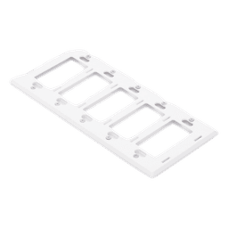 Placa de pared Claro de 5 espacios sin tornillos visibles, color blanco brillante, para atenuadores, apagadores y controles Pico Lutron