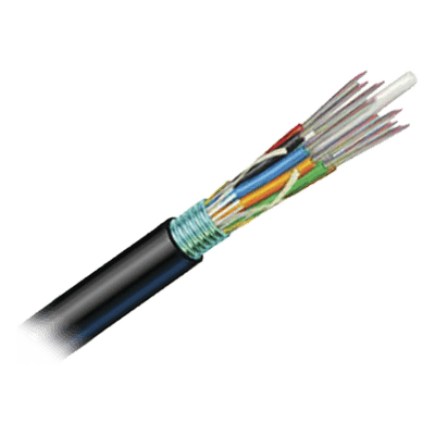 Cable de Fibra Óptica 6 Hilos, OSP (Planta Externa), Armada, Gel, HDPE (Polietileno de Alta Densidad), Multimodo OM3 50/125 Optimizada, 1 Metro (3.28 Pies)