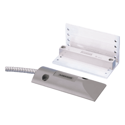 Contacto magnético de uso rudo con soporte ajustable en L y cable blindado, para puertas industriales y de cortina