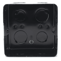 Caja de Registro de Acero Galvanizado, 10x10 cm (3.94x3.94 Pulgadas), Color Negro (11000-00000)