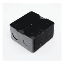 Caja de Registro de Acero Galvanizado, 10x10 cm (3.94x3.94 Pulgadas), Color Negro (11000-00000)