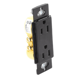 Tomacorriente dúplex de 15 A y 125 V estilo decorador, línea Satin Colors en color Midnight, complemento para controles y placas Lutron; placa se vende por separado
