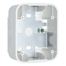 Caja de montaje en superficie para pared, color blanco, compatible con sirenas, estrobos y campanas, Serie L