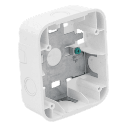 Caja de montaje en superficie para pared, color blanco, compatible con sirenas, estrobos y campanas, Serie L