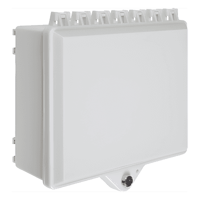 Gabinete de Policarbonato Blanco Súper Resistente, para Uso en Interior o Exterior, Cerradura con Llave
