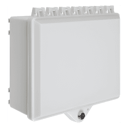 Gabinete de Policarbonato Blanco Súper Resistente, para Uso en Interior o Exterior, Cerradura con Llave