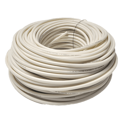 Cable Doble Aislado para Cercas Electrificadas / Bobina 50 m (164 ft) / Calibre 22 / Anti-UV / Multifilar Flexible