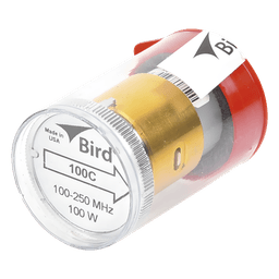 Elemento de 100 Watt en Línea 7/8" para Wattmetro BIRD 43 en Rango de Frecuencia de 100 a 250 MHz.