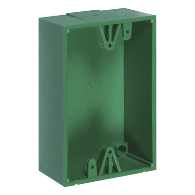 Caja trasera de montaje color verde para estaciones de parada STOPPER