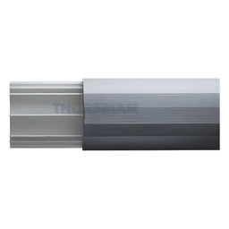 Ducto de media caña, base de PVC y tapa de aluminio 2.5 m de largo (8802-80300)