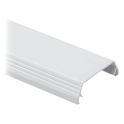 Cubierta (Tapa) tipo bisagra para canaleta T-45, de PVC rígido, 60.3 x 19.1 x 2438.4 mm, Color Blanco Mate