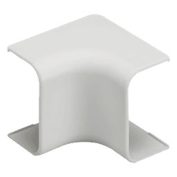 Esquinero interior, para uso con canaleta LD10, material ABS, Color Blanco Mate